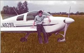  ?? CONTRIBUTE­D ?? At the age of 17, Jack Sprankle met his future wife Victoria. Sprankle invited Victoria to fly with him on their first date, and they flew together many times over the years. Sprankle is shown with his Grumman Yankee, which he said was his favorite plane to fly.