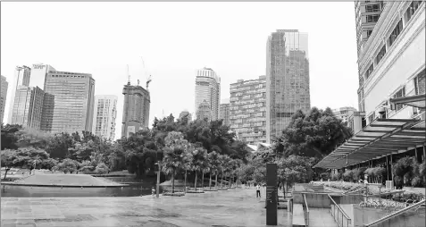  ??  ?? The early morning view of the KLCC Park from the shopping mall.