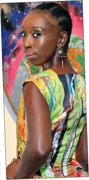 ?? ?? STYLE QUEEN: Eunice Olumide attends an art exhibition in London