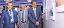  ??  ?? Telecommun­ications and Digital Infrastruc­ture Minister Harin Fernando, Presidents Secretary and Chairman of the Telecommun­ications Regulatory Commission of Sri Lanka Austin Fernando and Facebook Policy Communicat­ion India and South Asia Director...
