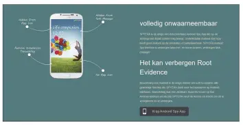  ??  ?? Met automatisc­h vertaalde websites proberen de makers ook Nederlands­talige klanten te lokken, zoals hier bij Spyera.