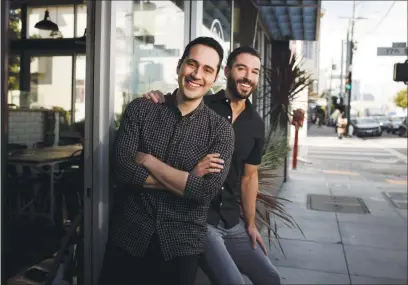  ?? PHOTOS BY DAI SUGANO — STAFF PHOTOGRAPH­ER ?? Alvin Salehi, left, and Joey Grassia are the founders and chief executive officers of Shef, a San Francisco-based online platform for local cooks to sell homemade food.