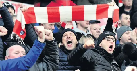  ??  ?? PACKED IN: Stoke City fans this season. When is the right time for supporters to return... albeit in a ‘socially distant’ way?