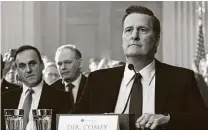  ?? Ben Mark Holzberg / CBS ?? Jeff Daniels, right, plays James Comey in “The Comey Rule,” airing tonight on Showtime.