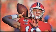  ?? AP-Mike Comer/Getty Images North America/TNS ?? After testing positive for COVID-19, CLemson head coach Dabo Swinney announced that Lawrence won’t play in the game against Notre Dame on Nov. 7.