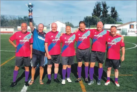  ??  ?? Lochgilphe­ad Walking Football Club, left to right, Iain Macdonald, Colin Campbell, Tom Kilcolm, Stuart Johnston, Jimmy Litster, Cleland Sneddon and Russell Anderson.