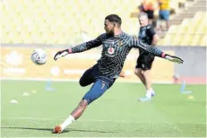  ?? Picture: LEFTY SHIVAMBU ?? GOALKEEPIN­G DEBATE: Brandon Peterson in action during the DStv Premiershi­p match between SuperSport United and Kaizer Chiefs at Royal Bafokeng Stadium in Rustenburg at the weekend