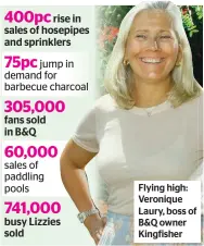  ??  ?? Flying high: Veronique Laury, boss of B&amp;Q owner Kingfisher