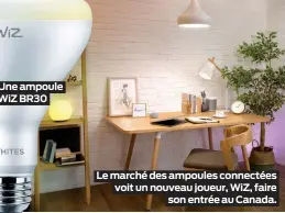  ??  ?? Le marché des ampoules connectées voit un nouveau joueur, WiZ, faire son entrée au Canada.