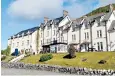  ??  ?? ‘Out of control’: Robert and Ruth Fergus, main picture, were fined £4,100 after the drunken incident at the Macdonald Loch Rannoch Hotel, right