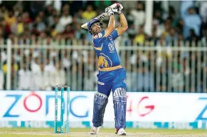  ??  ?? Big-hitter! Bopara in action in the PSL for Karachi Kings