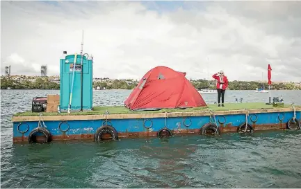  ??  ?? Nelson’s Meg Parfitt on board her floating home in Auckland Harbour.