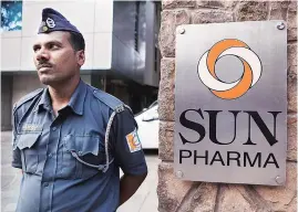  ??  ?? Sun Pharma’s domestic business accounts for nearly a quarter and it grew 11 per cent over a year