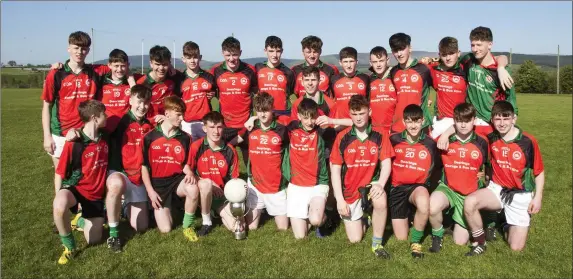  ??  ?? The St Kevin’s CC Dunlavin side who defeated Scoil Chonglais Baltinglas­s in the Junior ‘A’ final in Stratford last week.