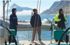  ??  ?? Admiring the awe-striking landscapes in Greenland