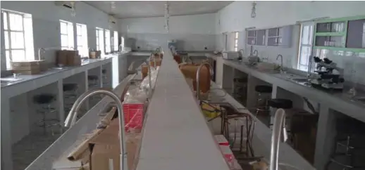  ??  ?? A section of the Science Laboratory at the Aminu Dabo College of Health Science and Technology, Kano