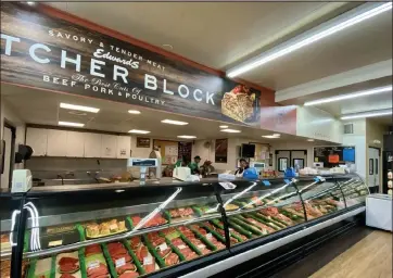  ?? Maegan Olmstead / Fort Morgan Times ?? The butcher counter at Edwards Right Price Market in Fort Morgan offers a variety of meats