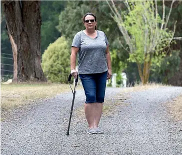  ?? STACY SQUIRES/ STUFF ?? North Canterbury woman Diane Clyma, 51, started experienci­ng hip pain in 2017 which she attributes to damage sustained in a fall from her horse in 2013.