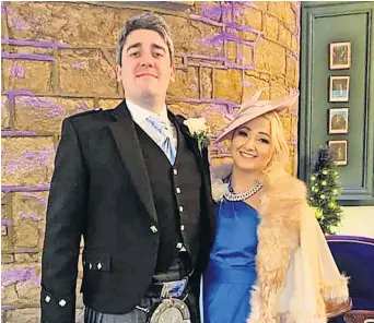  ?? ?? Wedding smashers Wishaw couple Natalie Fleming and Sean McCluskey