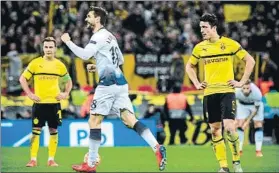  ?? FOTO: AP ?? Certero Llorente celebra su gol de cabeza al Borussia Dortmund en la Champions