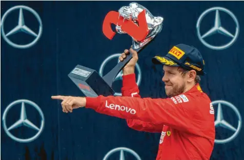  ?? Foto: Jan Woitas, dpa ?? Na also, geht doch: Sebastian Vettel hat allen gezeigt, dass noch mit ihm zu rechnen ist.