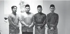  ??  ?? GAMBAR BERSAMA: Dhamiri, Fauzan, Hafiz dan Ahmadhamdi­e.