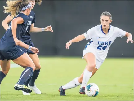  ?? DUKE ATHLETICS ?? GA grad Mac Pluck has already made her mark for the Duke University women’s soccer team.