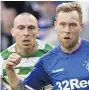  ??  ?? OFF PACE Scott Brown lagged behind Scott Arfield