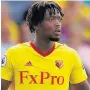  ??  ?? OUT OF ACTION Watford star Nathaniel Chalobah