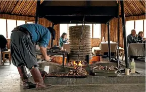  ??  ?? The toasty barbecue area at the Explora Lodge.