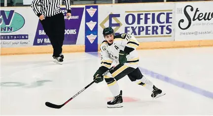  ??  ?? Kaleb Dahlgren, an alternate captain with the Humboldt Broncos who was among those who survived the April 6 crash, played one game with Jakob Besnilian, but that was enough to make an impression on the California­n, who praised Dahlgren for the help he received upon arriving in Humboldt.