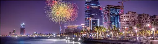  ?? SHUTTERSTO­CK: OSAMA AHMED MANSOUR ?? The annual Saudi National Day celebratio­ns include dramatic firework displays around the country