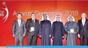  ??  ?? Boubyan Bank officials with the award