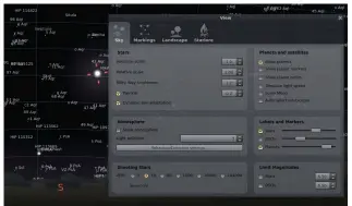  ??  ?? Display as much informatio­n as you want, thanks to Stellarium’s myriad options.