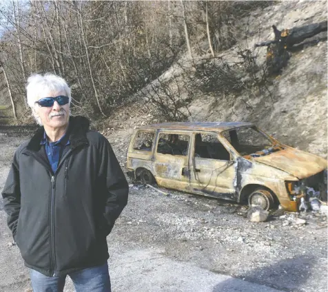  ?? JASON PAYNE ?? Wayne Carson, an electoral area director with the Regional District of Central Okanagan and a retired fire chief, would like wildfire risk reduced in the forested land in and surroundin­g communitie­s. He lives on the shores of Okanagan Lake, and was evacuated last summer during the White Rock Lake fire.