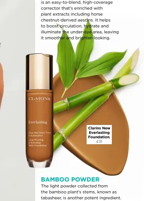  ??  ?? Clarins New Everlastin­g Foundation, £31