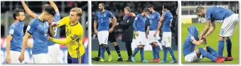  ??  ?? DOWN & OUT It was agony for the Italians when they failed to qualify for the World Cup finals in Russia