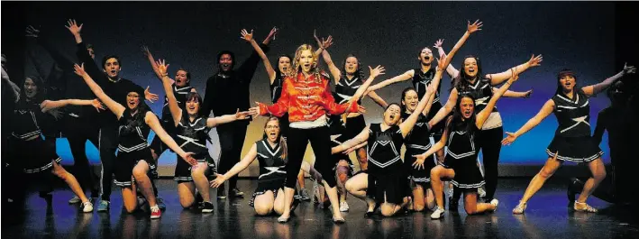  ?? John Lucas/Edmonton Journal ?? Spruce Grove Composite High School’s Cappies production of Legally Blonde at Horizon Stage was lively, technicall­y well produced and filled with both humour and heart.