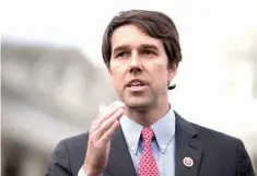  ?? Associated Press file photo ?? ■ U.S. Rep. Beto O’Rourke, D-Texas speaks during a news conference on Capitol Hill in Washington in 2013. Now seeking a second Senate term, incumbent Ted Cruz has been outraised by O’Rourke, who also has visited more of Texas lately.