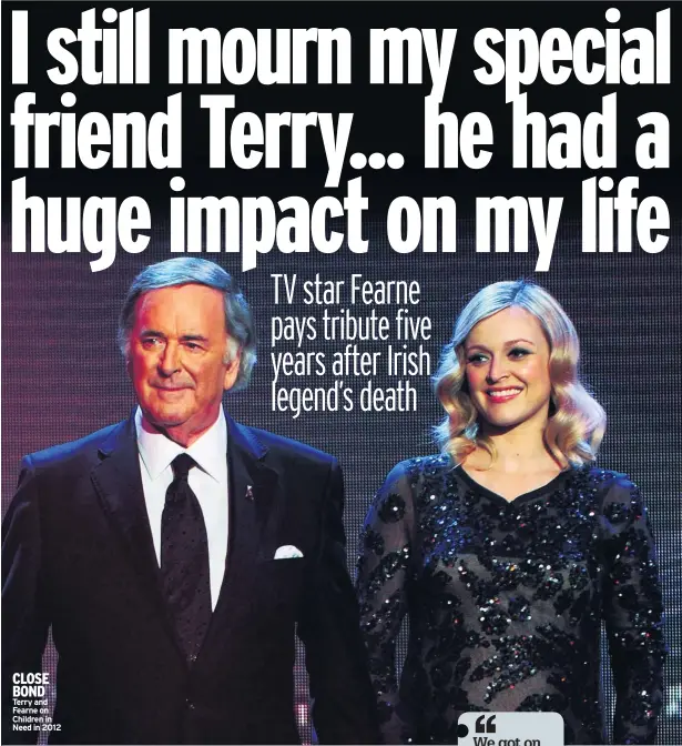  ??  ?? CLOSE BOND Terry and Fearne on Children in Need in 2012