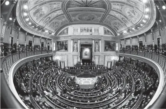  ?? Foto: Efe ?? Vista del hemiciclo del Congreso, durante el discurso de Felipe VI.