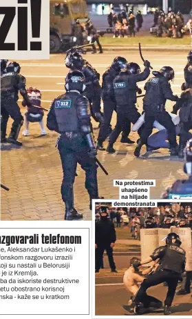  ??  ?? Na protestima uhapšeno na hiljade demonstran­ata