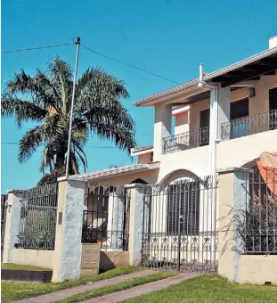  ?? HUGO PASCUCCI ?? Pesquisa. La casa de Luis Zacarías en Coronda.