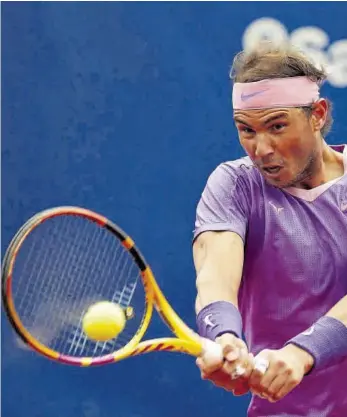  ?? EFE ?? Rafa Nadal debutó con susto incluido, pero está convencido de que con el paso del torneo irá a más. Hoy tiene a un escollo conocido, el japonés Key Nishikori //