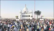  ?? REUTERS ?? Sikh pilgrims visit gurdwara Darbar Sahib in Kartarpur, Pakistan on November 9, 2019.