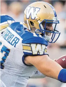  ?? GRAHAM HUGHES/THE CANADIAN PRESS ?? Chris Streveler of the Winnipeg Blue Bombers is the best backup quarterbac­k in the CFL, writes Dan Barnes. He’s big and mobile, fearless, creative, and has a cannon for an arm.