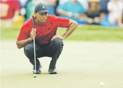 ?? Picture: Getty Images ?? SHADED. Tiger Woods (above) came within one shot of winner Paul Casey at the Valspar Championsh­ip in Palm Harbour, Florida on Sunday.
