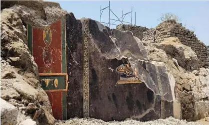  ?? ?? The site where the fresco was found. Photograph: Parco Archeologi­co di Pompei pre/AFP/Getty Images