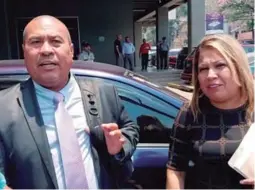  ?? ?? CASO. Los abogados Juan Carlos Sánchez y Ritza Antúnez denunciaro­n de nuevo al personal del Ministerio Público.