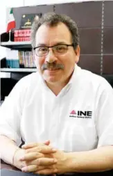  ?? Foto: Julio Hernández ?? Juan Carlos Mendoza Meza, vocal secretario de la Junta Local del INE en Hidalgo. /